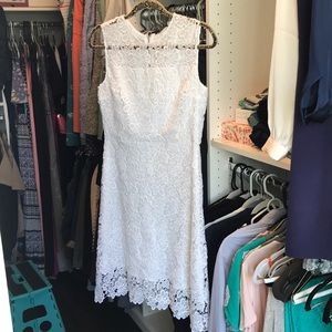 Elie Tahari White Lace Dress